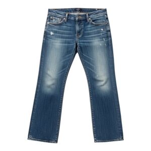 Silver Jeans Women's Twisted Capri Embroidery Distressed‎ Jeans Low Rise Size 31
